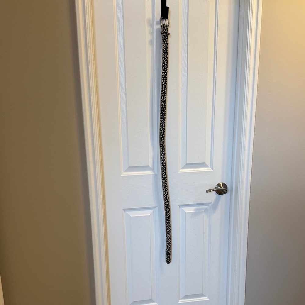 Old West Black and White Patterned Belt
